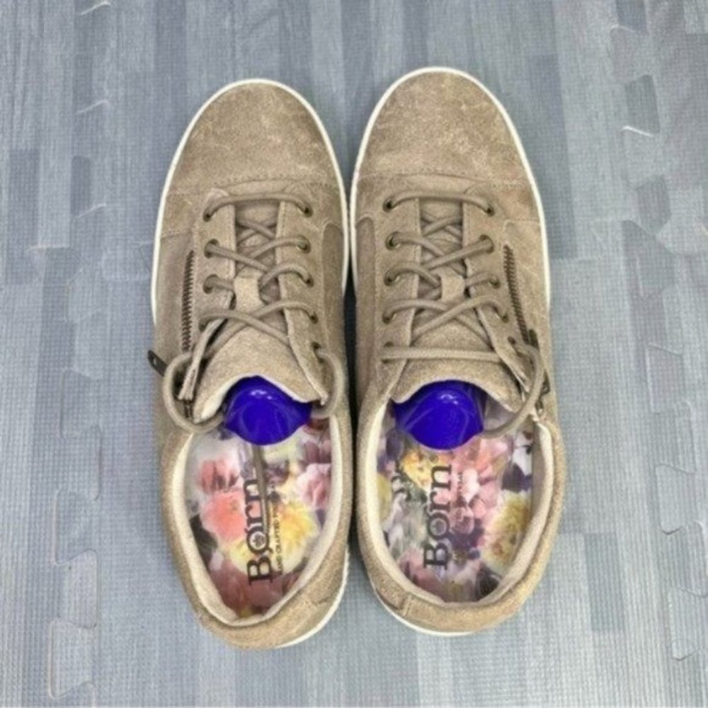 BORN Tamara Distressed Sneakers Tan Women's Size 8 - Picture 7 of 10